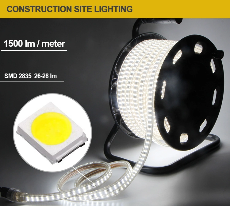 AC230V AC100V AC110V LED Construction Site Light Strip with Stand Safety LED Work Light Drum for Access Light Orientation Light