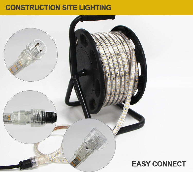 AC230V AC100V AC110V LED Construction Site Light Strip with Stand Safety LED Work Light Drum for Access Light Orientation Light