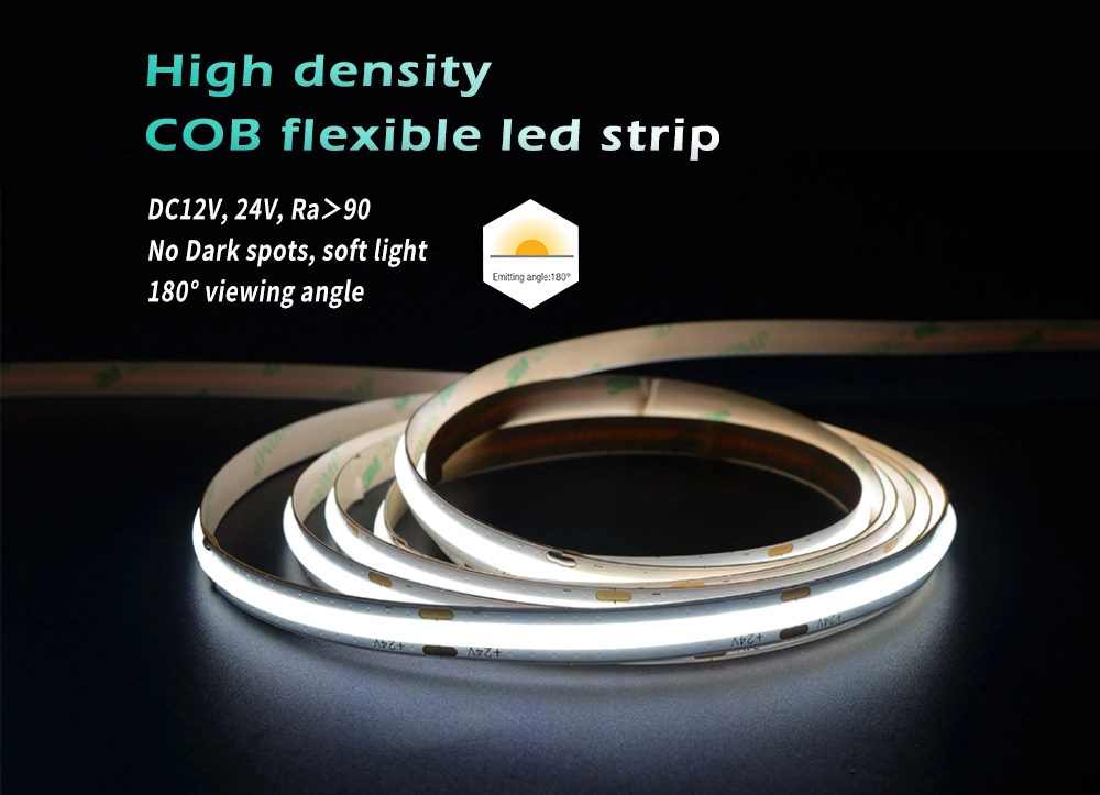 OEM High Brightness Flexible Strip Light COB LED Tape Lights for Outdoor Decoration