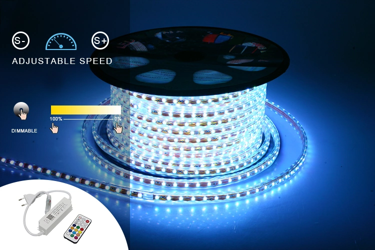 Flexible LED Strip Light 220V 120V 5050 RGB Chip 60LED