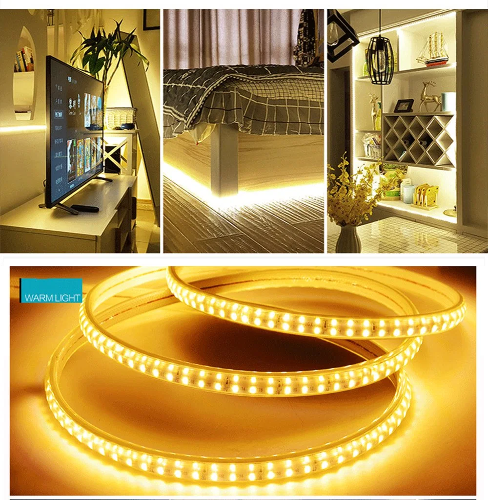 High Voltage 110V 220V 50m Per Roll SMD 2835 180LEDs/M IP67 Waterproof LED Strip Light